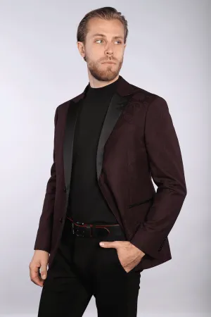 7 Downie St. - Joey - Burgundy Paisley Tuxedo Jacket