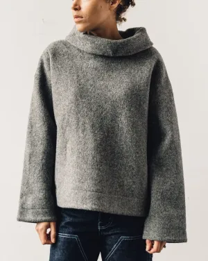 7115 Funnel Heavy Wool Jumper, Gray