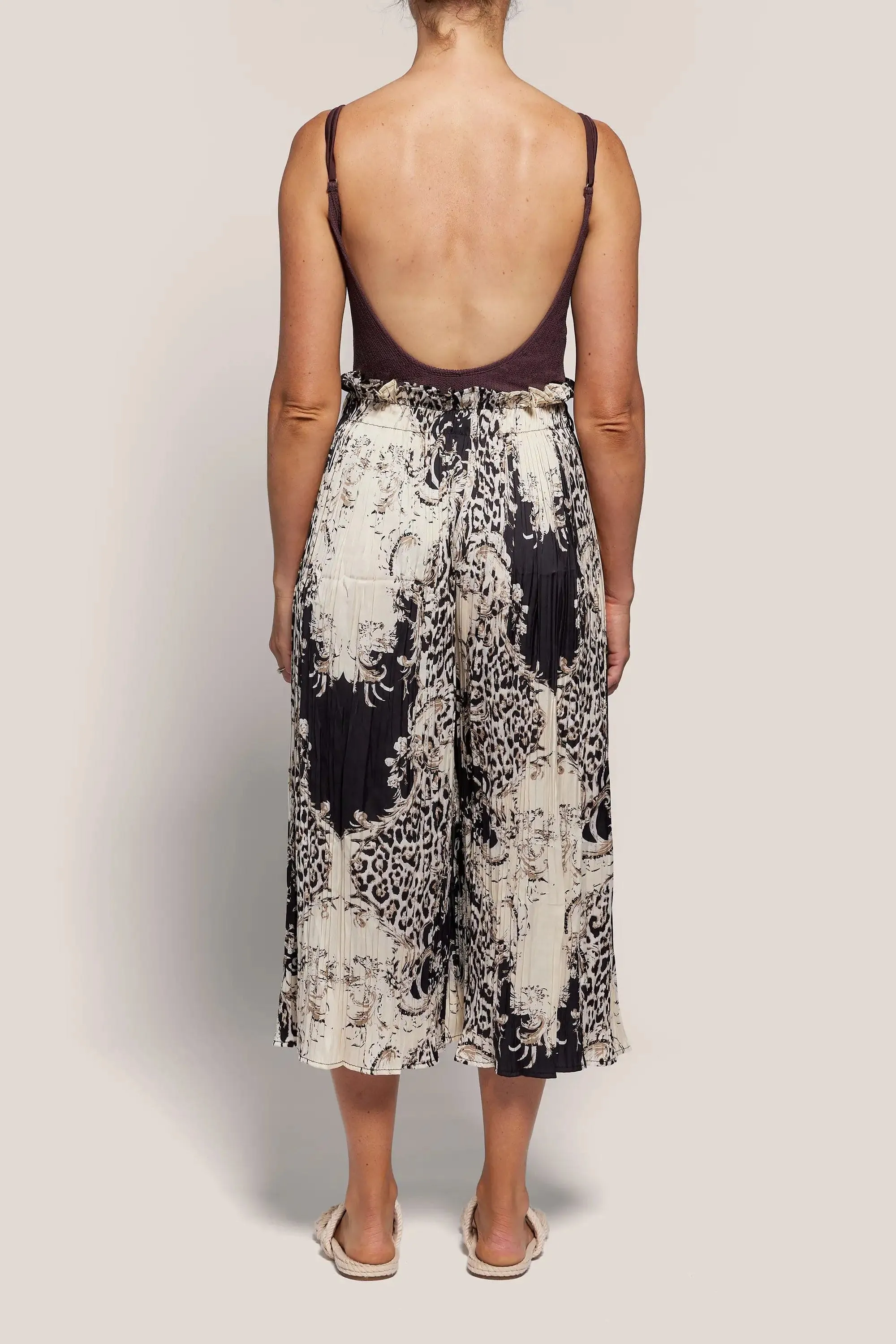 Alison Baroque Leopard Cropped Pants