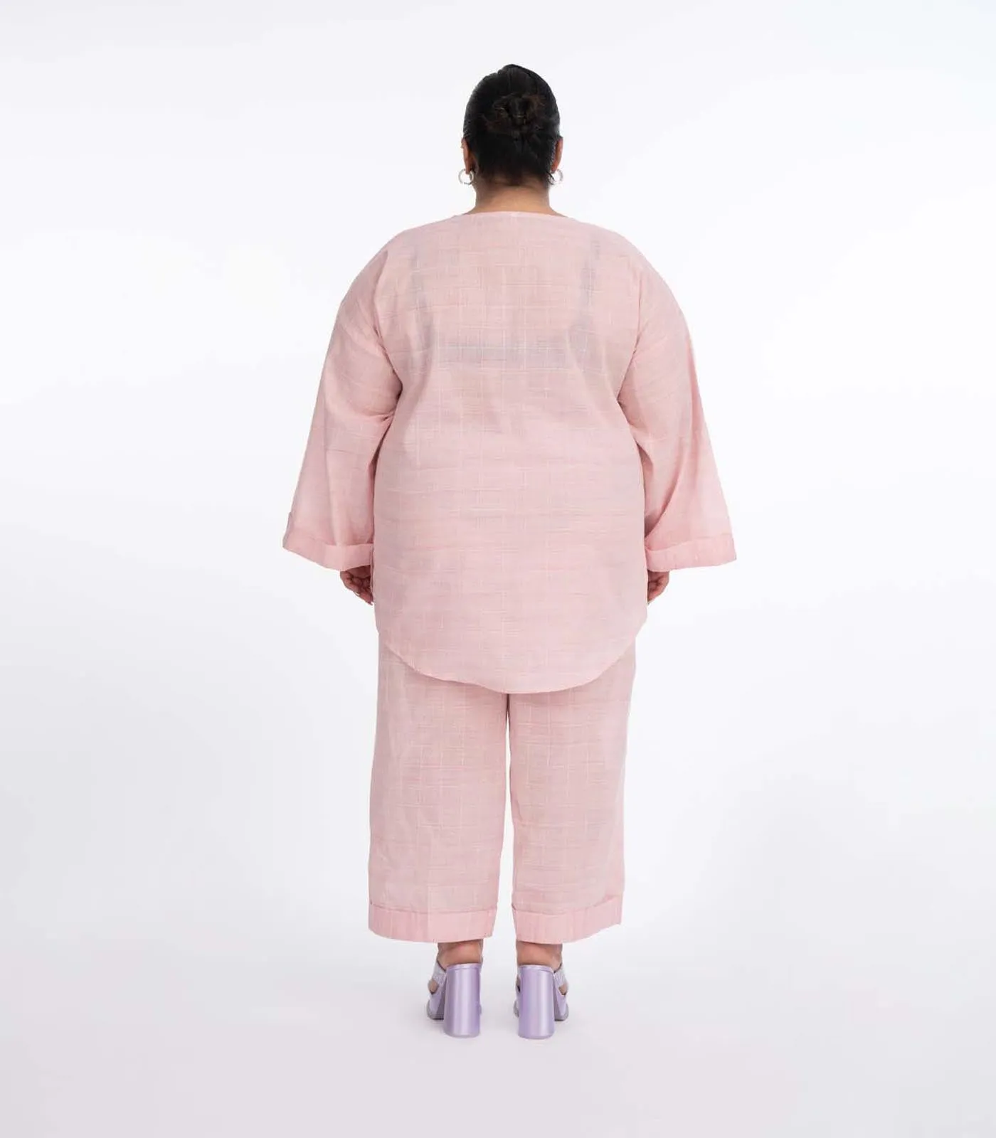 Baby Pink Linen short co-ord set