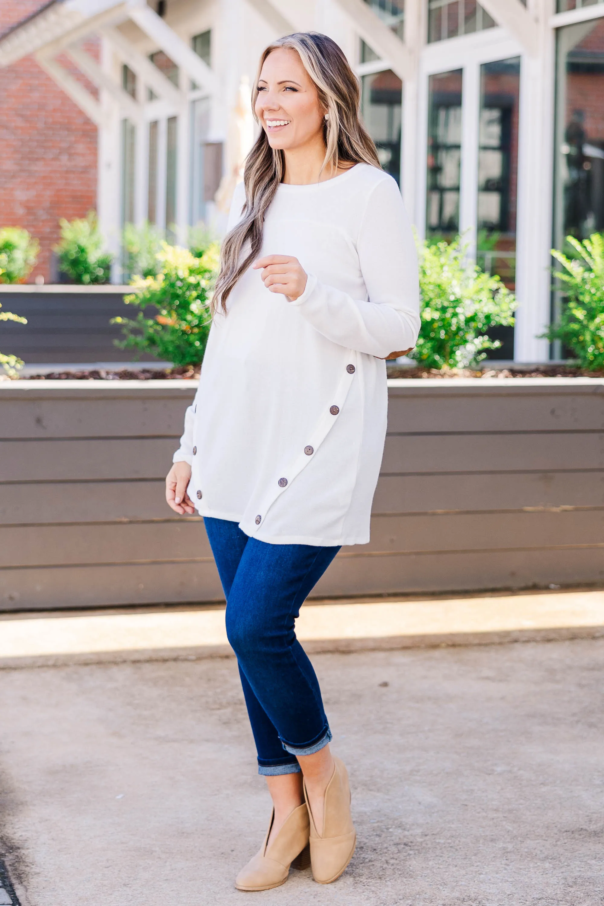 Battling Blush Top, Ivory