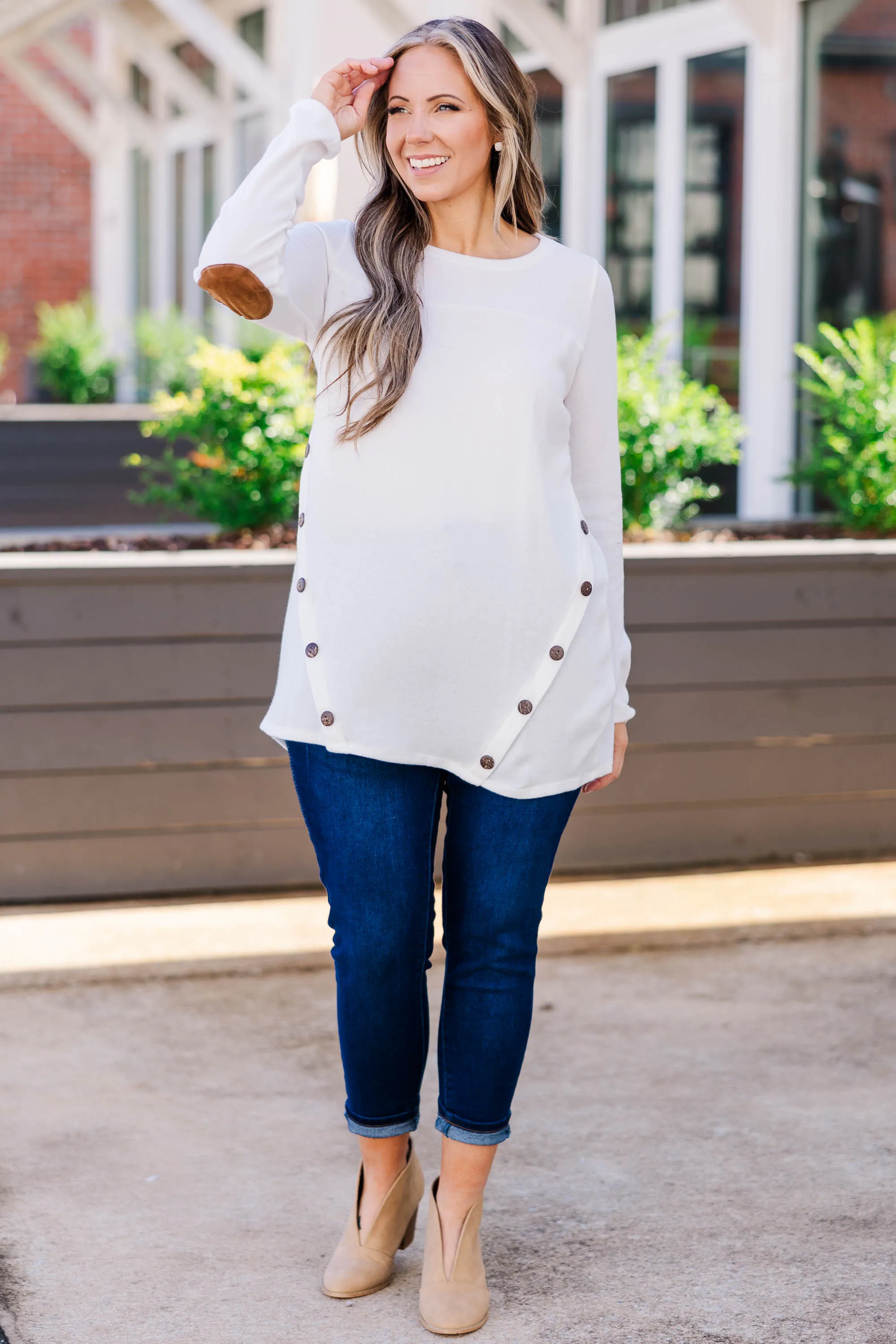 Battling Blush Top, Ivory