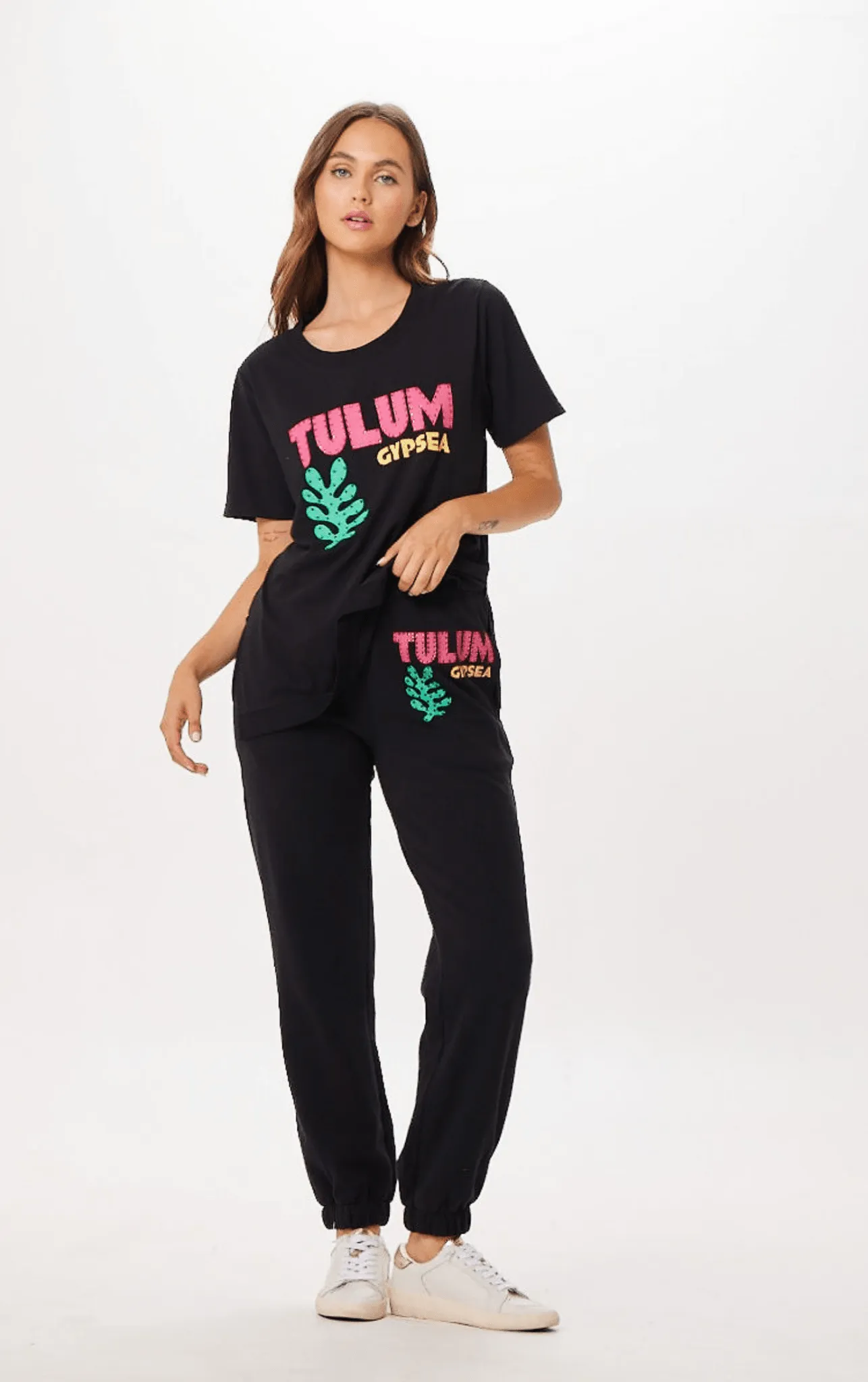 Black Tulum Jet Setter Surf Wash Jogger