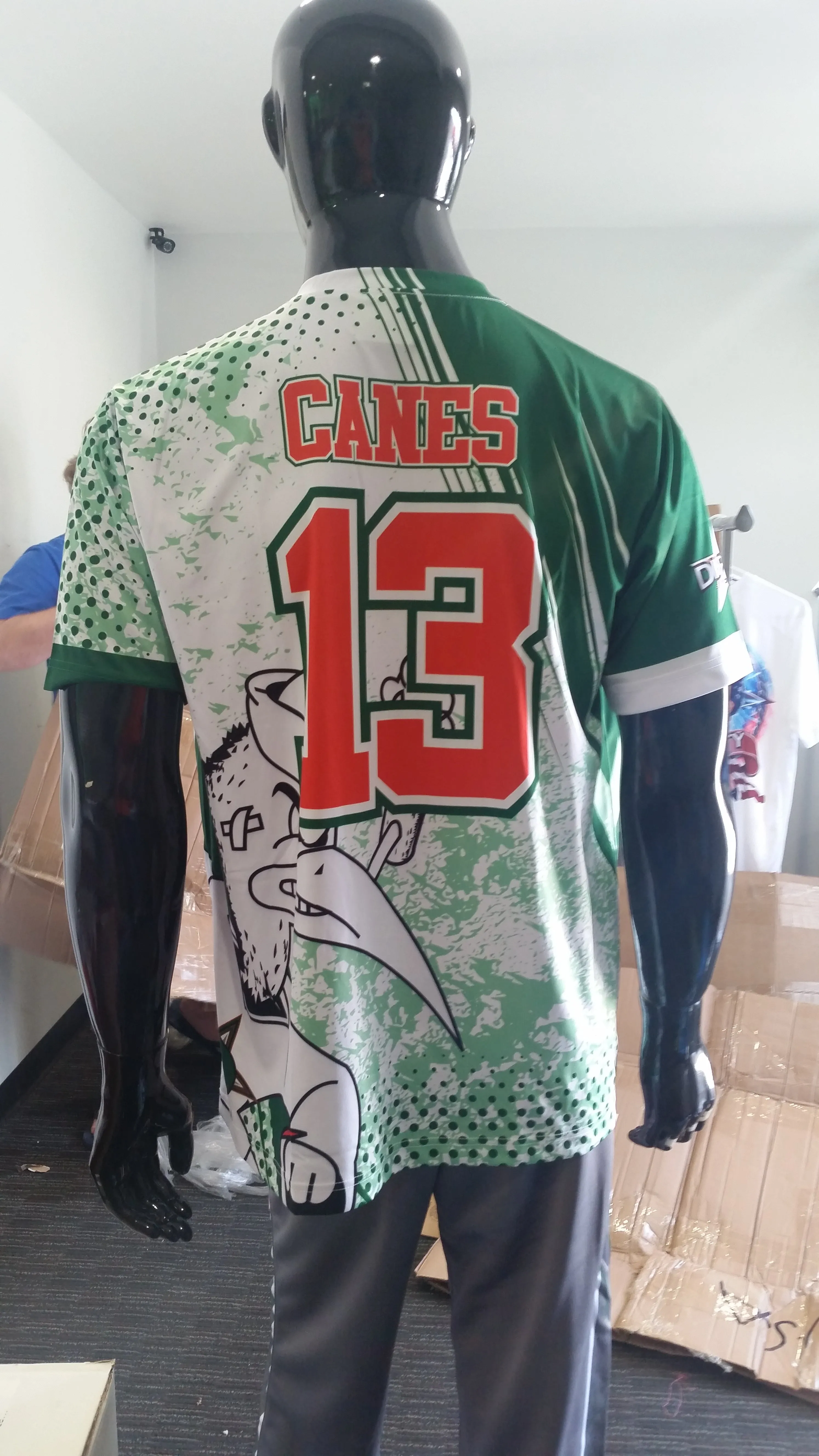 Canes, Green Grunge - Custom Full-Dye Jersey and Pants