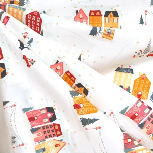 Cozy & Magical Christmastide Town Premium Cotton Winter White