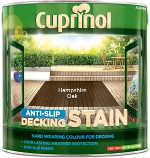 Cuprinol Anti Slip Decking Stain - Hampshire Oak 5L