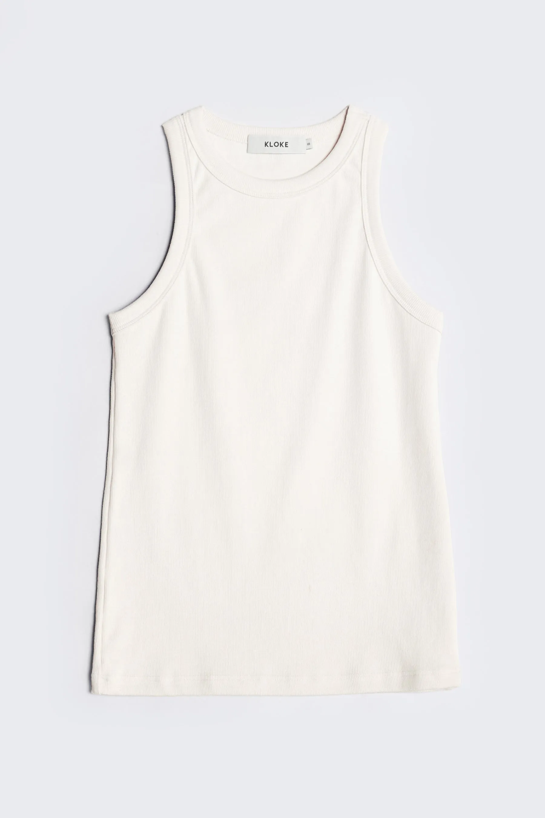 Flux Racer Back Tank Ecru