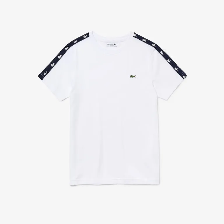 Lacoste Men's Crew Neck Crocodile Bands T-Shirt