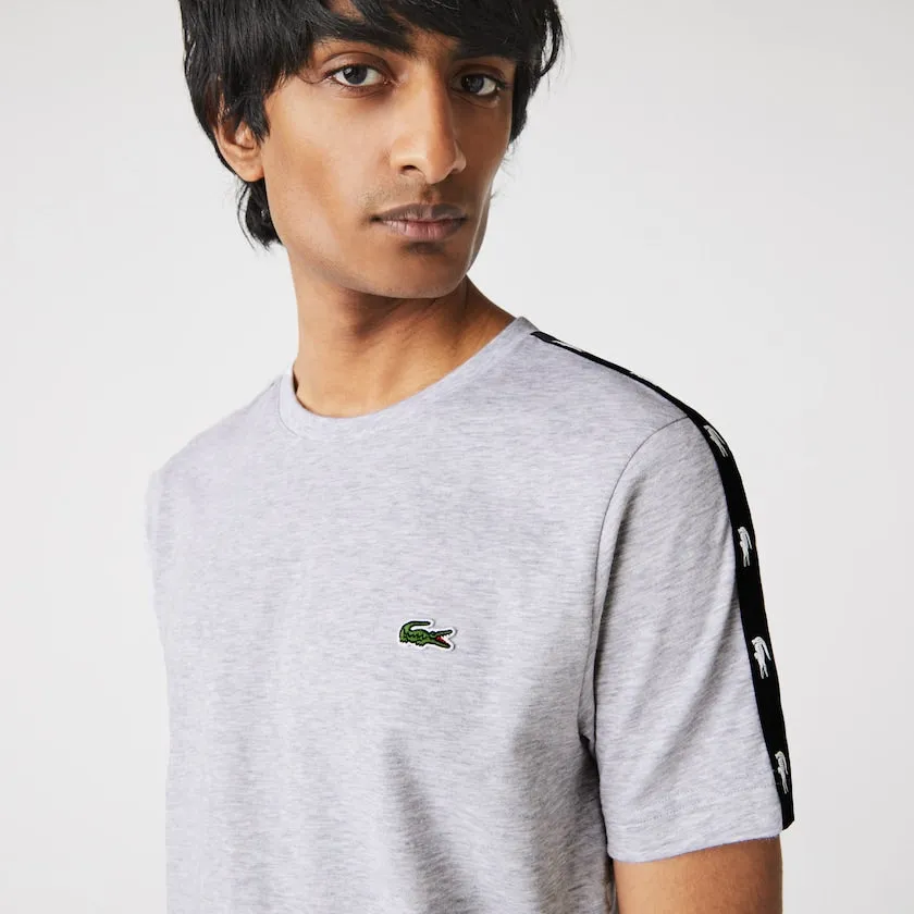 Lacoste Men's Crew Neck Crocodile Bands T-Shirt