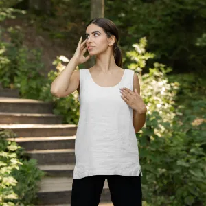 Linen Tank Top Hana Pure White