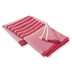 Manta in Dark Pink Alpaca Bedcover and Throw