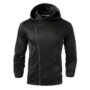 Mens Zip Up Pure Color Soft Sport Hoodies Sweatshirts