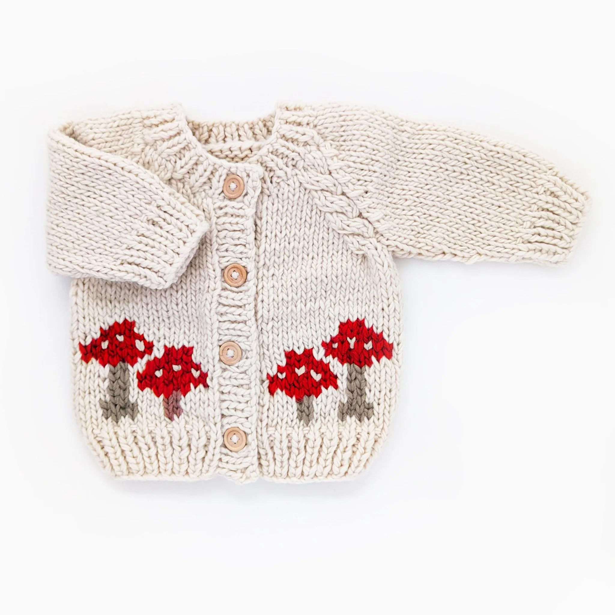 Mushroom Natural Cardigan Sweater Baby & Toddler