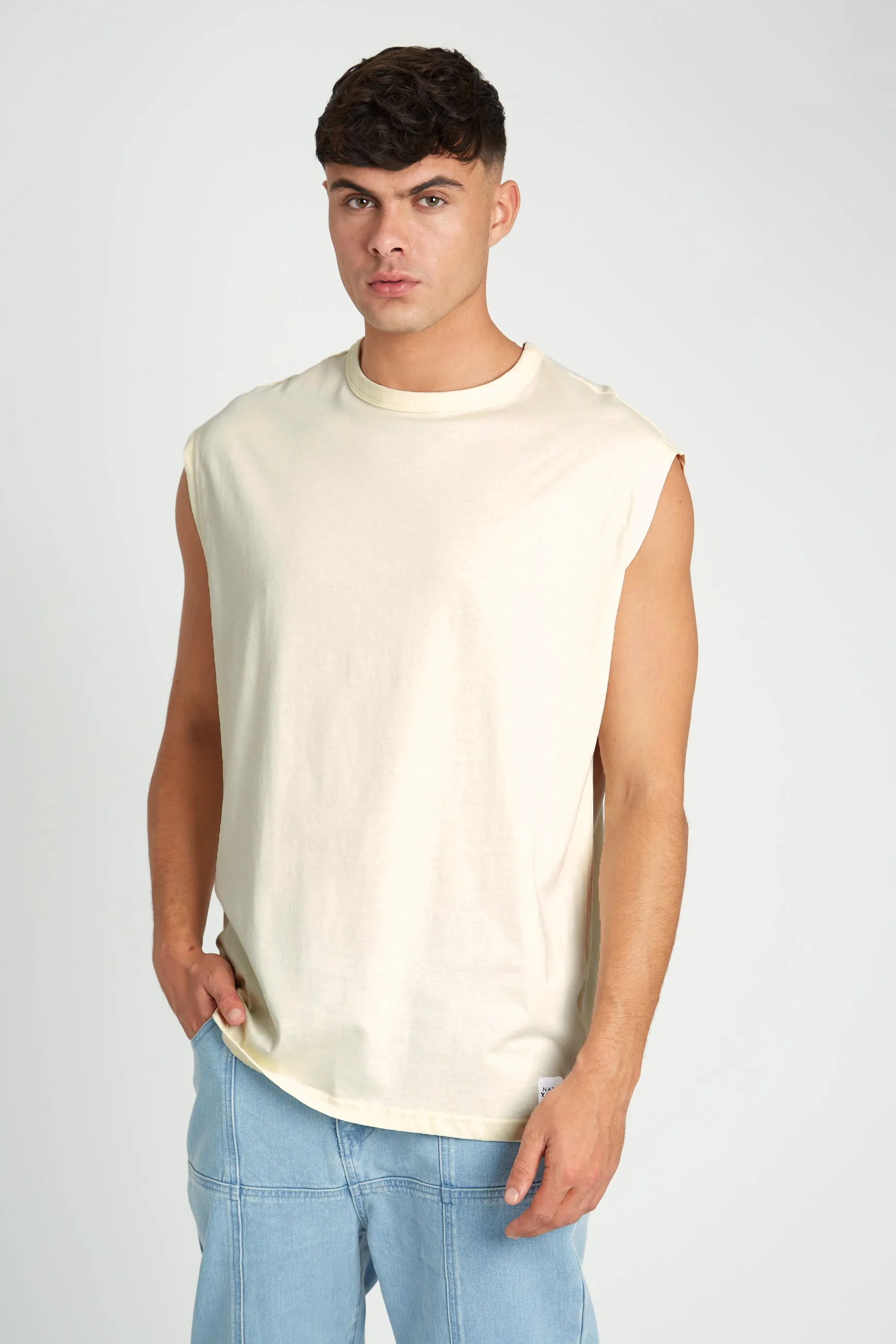 OVERSIZED SLEEVELESS T-SHIRT MULTIPACK - BLUE, PINK, STONE