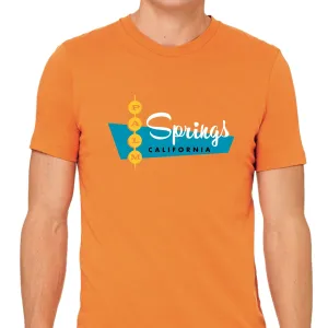 Palm Springs Retro Diner Design Unisex T-shirt - Orange