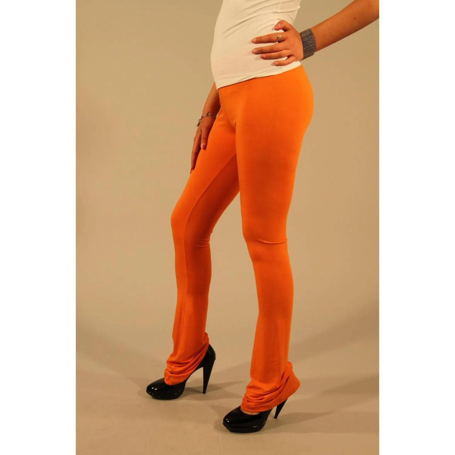 Patrizia Pepe Orange Viscose Women Legging