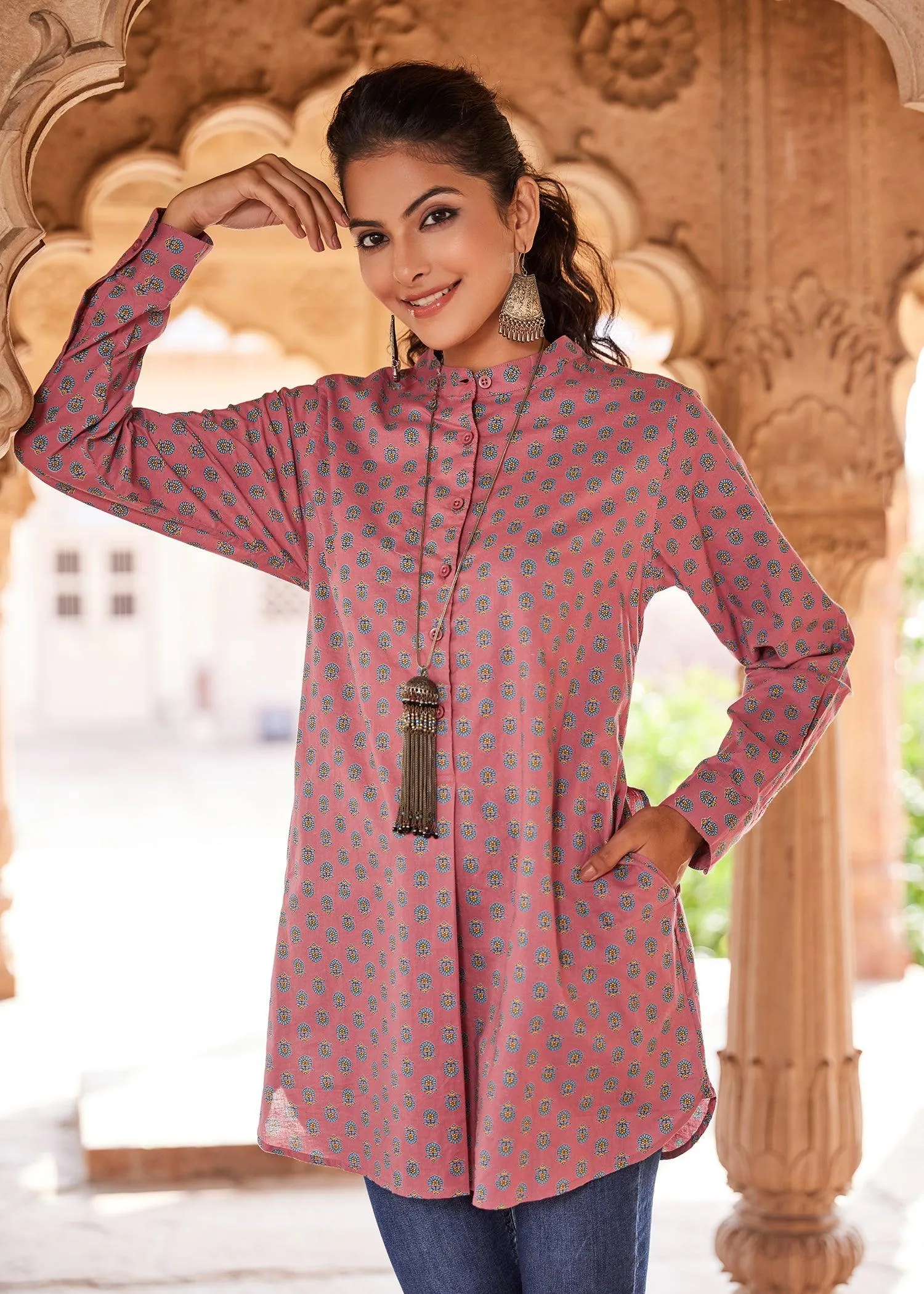 Pink Color Zaira Tunic