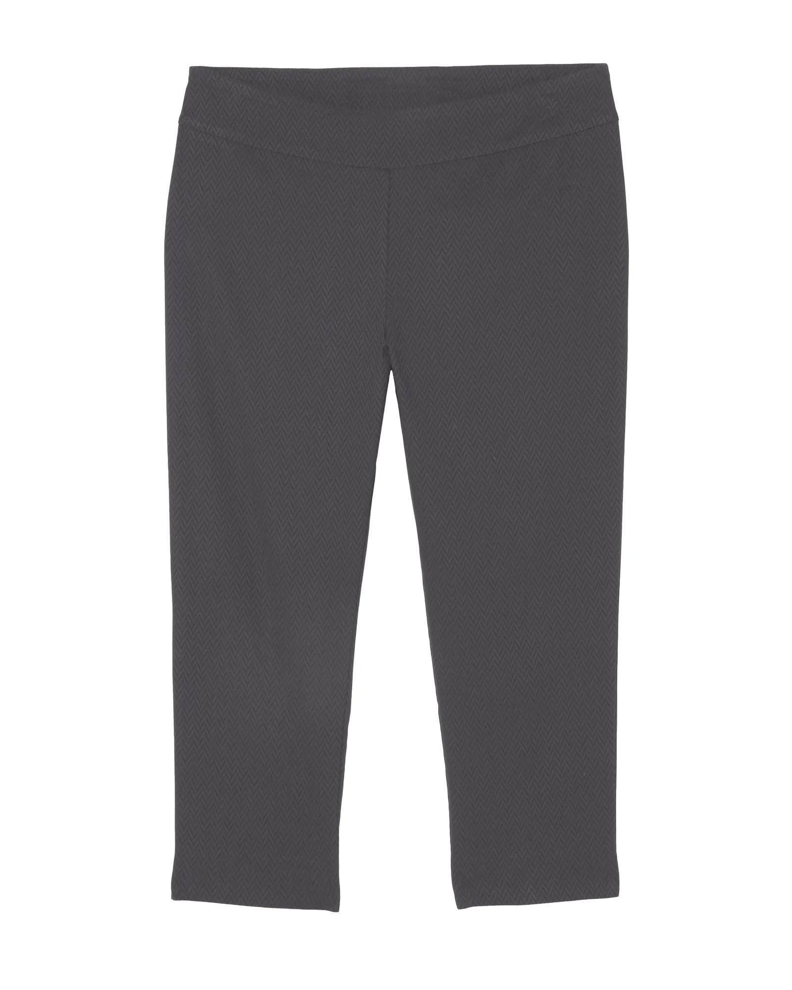 Pompeii Herringbone Textured Ankle Pant | Charcoal Grey