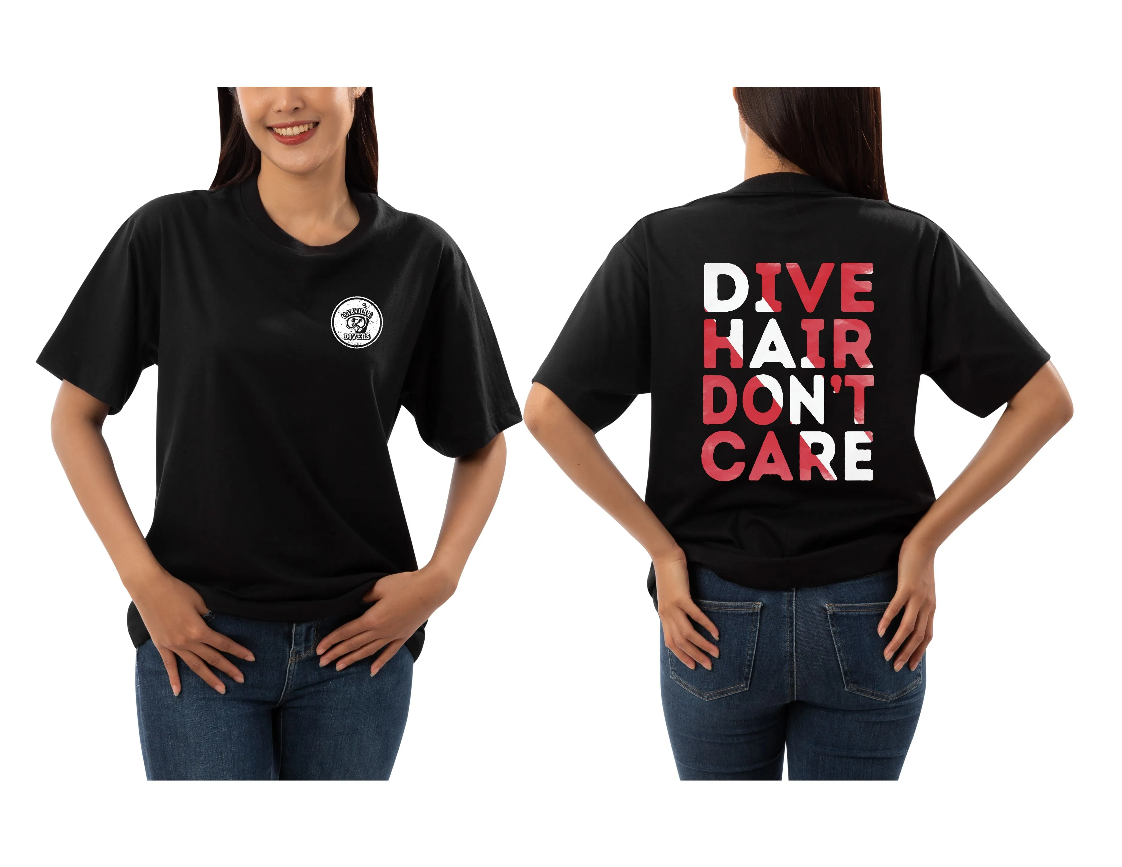 "Dive Hair Don't Care" T-shirt