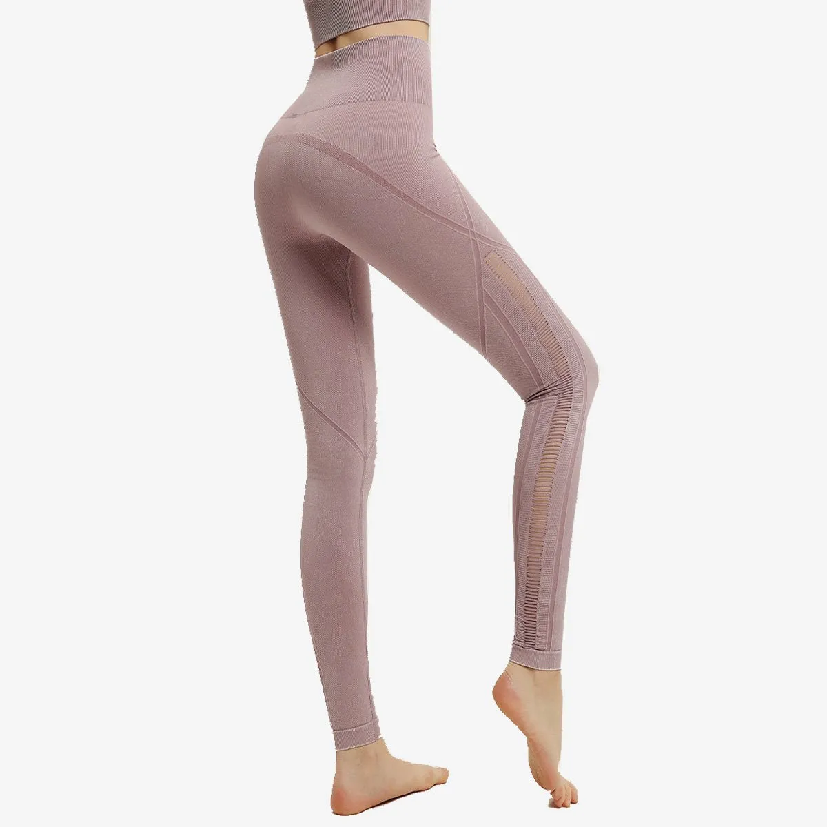 SALE - High Waist Side Mesh Insert Leggings