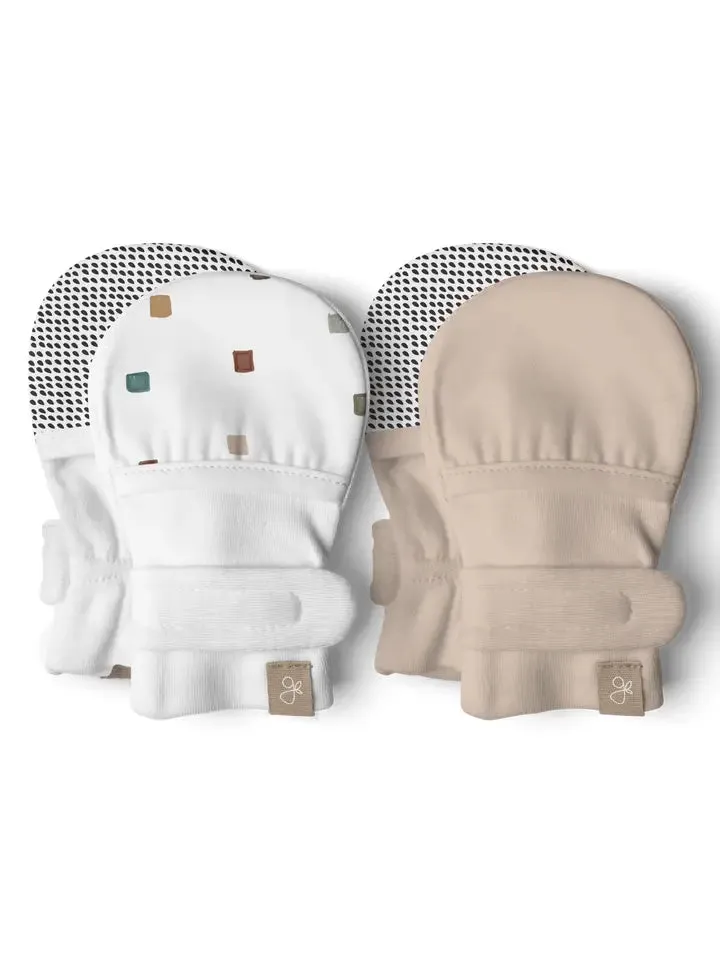 Stay On 2-Pack Baby Mitts - Many Moons   Storm Gray