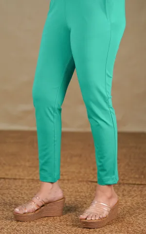 Straight Fit Stretchable Pant Rama Green