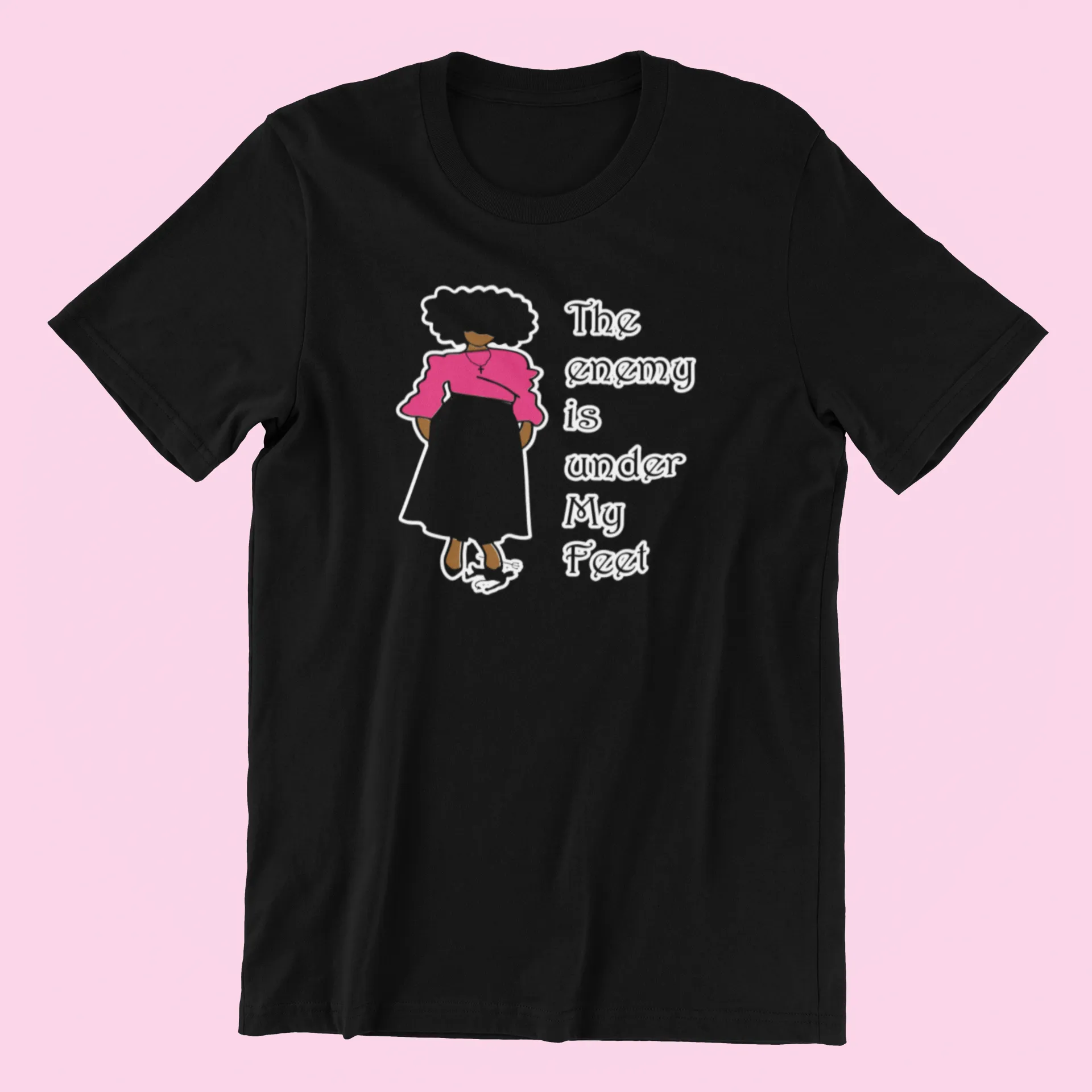 The Enemy Is Under My Feet Black Women's T-shirt