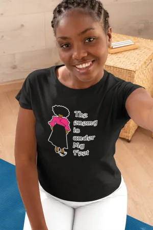 The Enemy Is Under My Feet Black Women's T-shirt