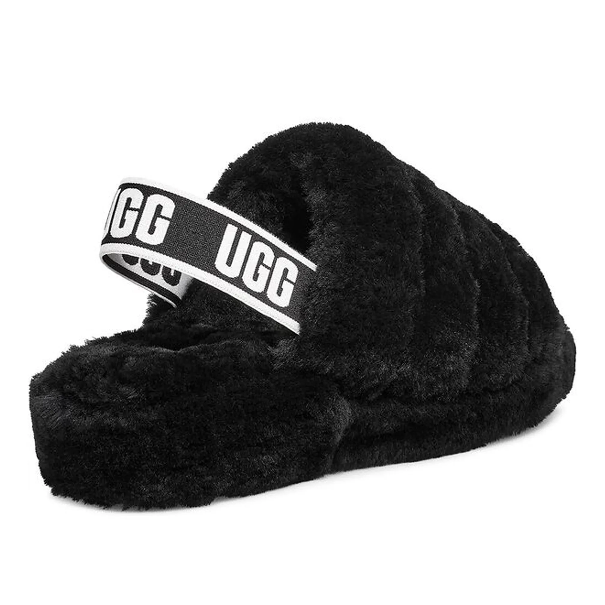 UGG Womens Fluff Yeah Slide Black