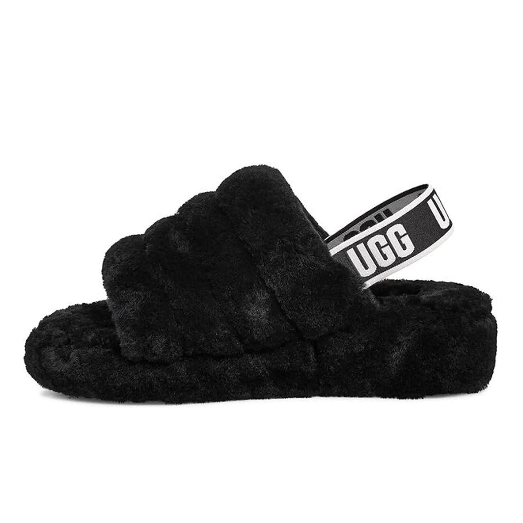 UGG Womens Fluff Yeah Slide Black