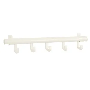 V-Part Coat Rack with 5 Hooks techno 5 White