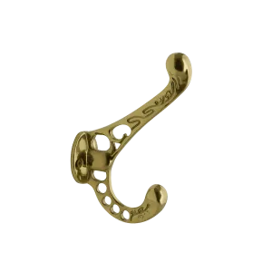 Victorian Coat Hook in Polished Brass