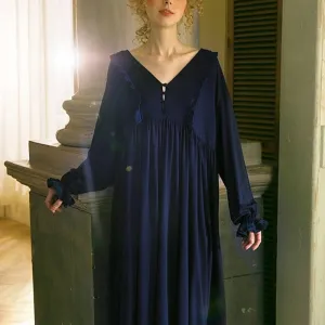 Victorian Love, Oversized Sleepwear, Blue or White, S-L