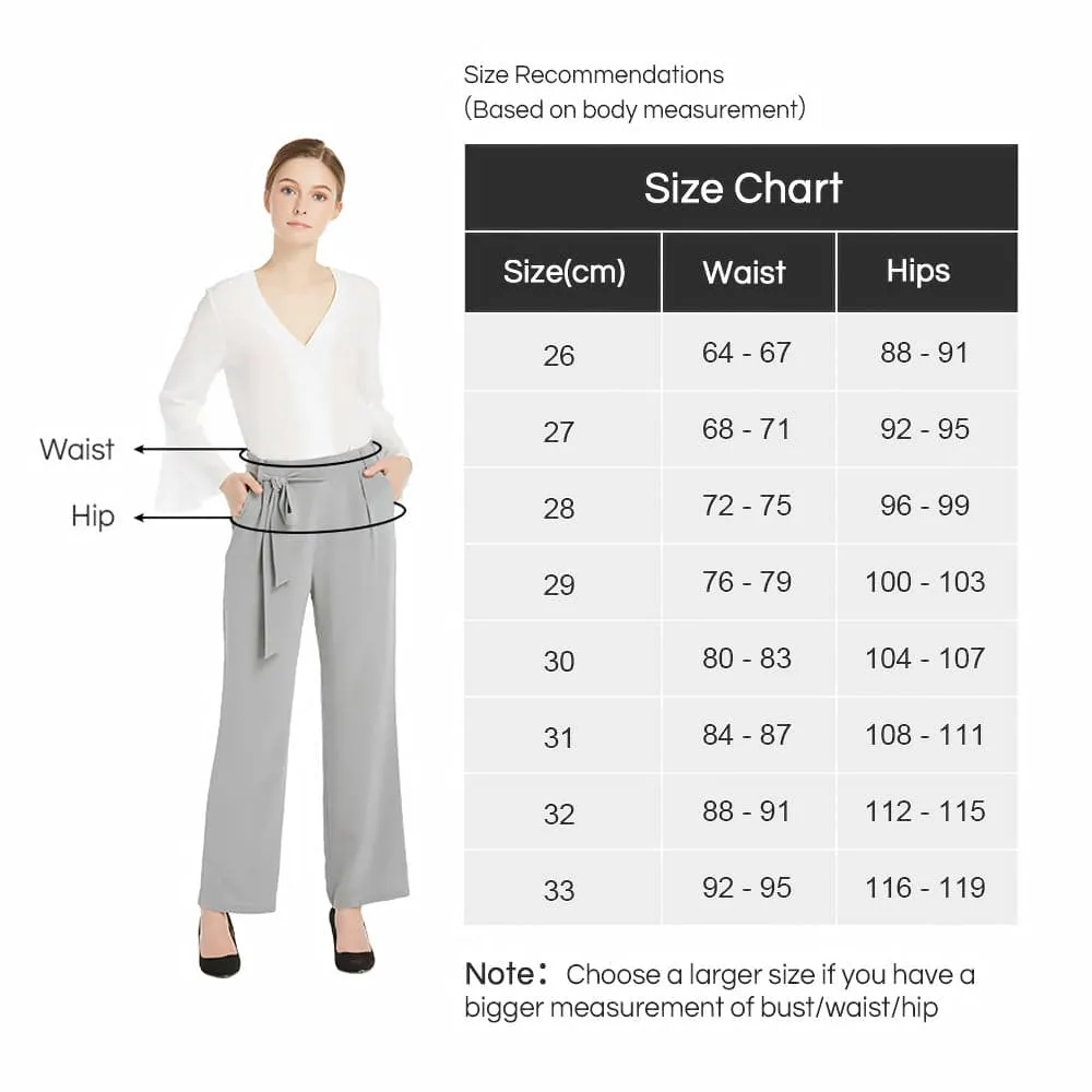 Women's 100% Silk Wide Leg Pants - Comfortable and Stylish