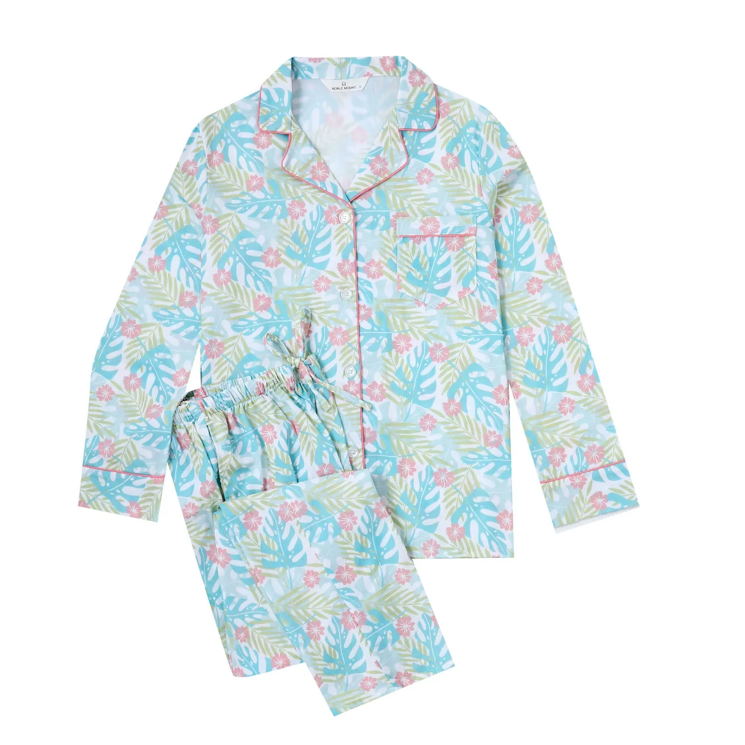 Womens Cotton Woven Double Layer Soft Pajama Set